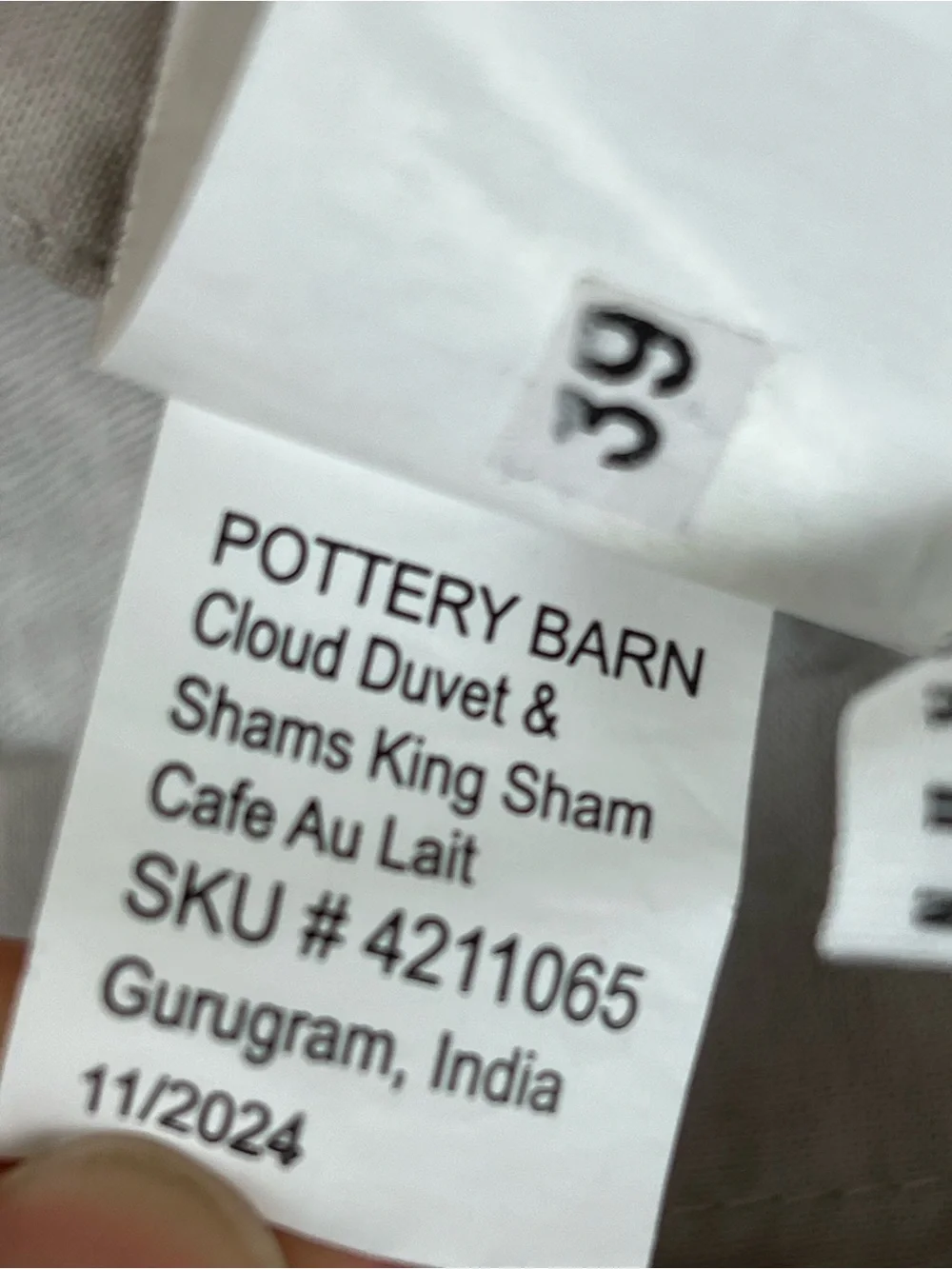 Pottery Barn Cloud Cotton Linen Cafe Au Lait King Shams Textured Grey